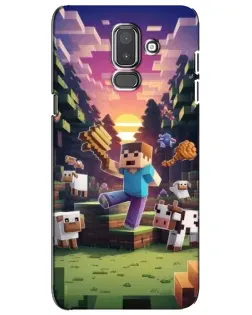 Чехол для Samsung Galaxy J8 2018 (J810) с картинкой «Стив на ферме»