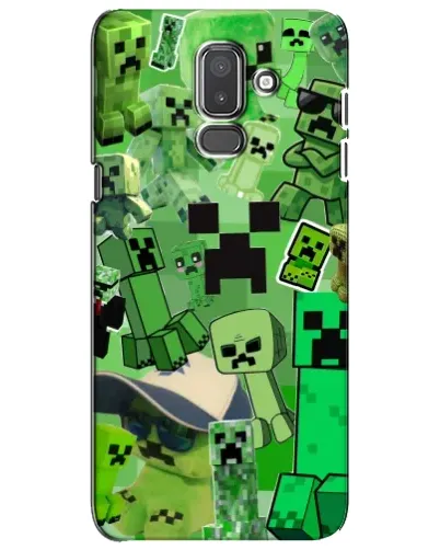 Чехол для Samsung Galaxy J8 2018 (J810) с картинкой «Криперы Minecraft»