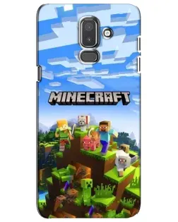 Чехол для Samsung Galaxy J8 2018 (J810) с картинкой «Minecraft классический мир»