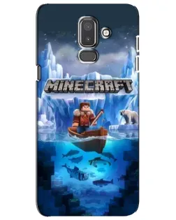 Чехол для Samsung Galaxy J8 2018 (J810) с картинкой «Minecraft ледяной мир»