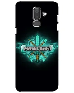 Чехол для Samsung Galaxy J8 2018 (J810) с картинкой «Minecraft Diamond лого»