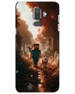 Чехол для Samsung Galaxy J8 2018 (J810) с картинкой «Стив в лесу»