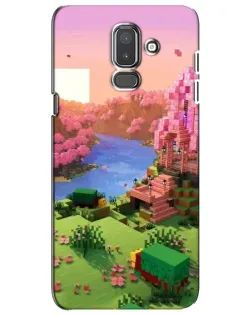 Чехол для Samsung Galaxy J8 2018 (J810) с картинкой «Розовое дерево Minecraft»