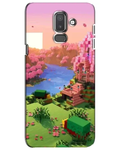 Чехол для Samsung Galaxy J8 2018 (J810) с картинкой «Розовое дерево Minecraft»