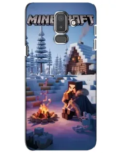 Чехол для Samsung Galaxy J8 2018 (J810) с картинкой «Зимний Minecraft»