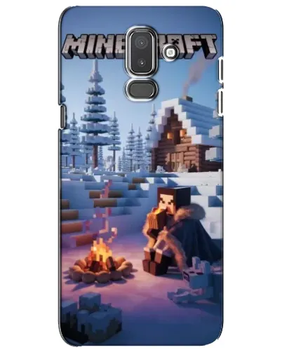 Чехол для Samsung Galaxy J8 2018 (J810) с картинкой «Зимний Minecraft»