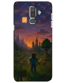Чехол для Samsung Galaxy J8 2018 (J810) с картинкой «Стив у башни»