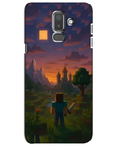 Чехол для Samsung Galaxy J8 2018 (J810) с картинкой «Стив у башни»