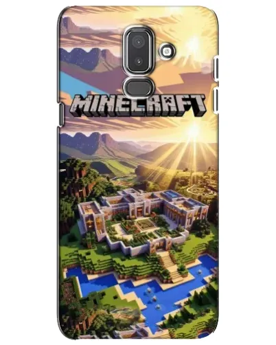 Чехол для Samsung Galaxy J8 2018 (J810) с картинкой «Minecraft панорама»