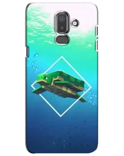 Чехол для Samsung Galaxy J8 2018 (J810) с картинкой «Черепаха Minecraft»