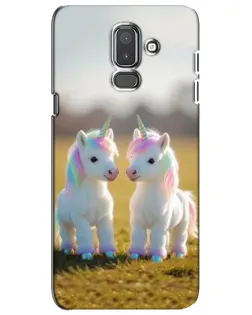 Чохол для Samsung Galaxy J8 2018 (J810) з картинкою «Пара єдинорогів»