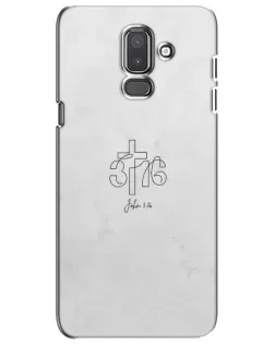 Чехол для Samsung Galaxy J8 2018 (J810) с картинкой «Иоанна 3:16 Крест»