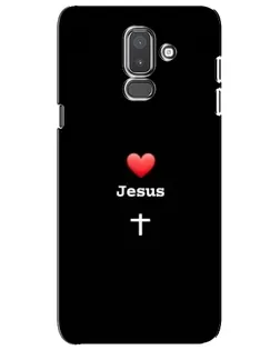 Чехол для Samsung Galaxy J8 2018 (J810) с картинкой «Сердце - Jesus»