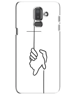 Чехол для Samsung Galaxy J8 2018 (J810) с картинкой «Рука держит»