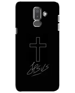 Чехол для Samsung Galaxy J8 2018 (J810) с картинкой «Графический крест Jesus»