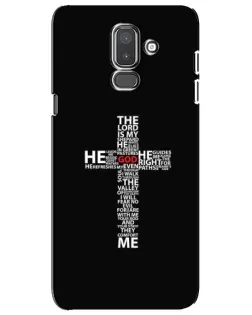 Чехол для Samsung Galaxy J8 2018 (J810) с картинкой «Текстовый крест»