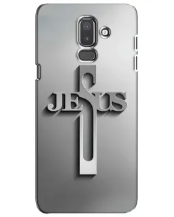 Чехол для Samsung Galaxy J8 2018 (J810) с картинкой «Металлический крест Jesus»