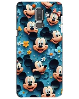 Чехол для Samsung Galaxy J8 2018 (J810) с картинкой «Паттерн Микки и Минни»