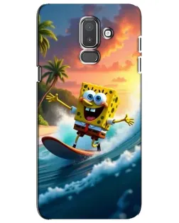 Чехол для Samsung Galaxy J8 2018 (J810) с картинкой «Губка Боб серфингист»