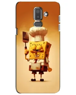 Чехол для Samsung Galaxy J8 2018 (J810) с картинкой «Губка Боб повар»