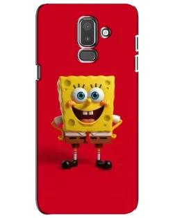 Чехол для Samsung Galaxy J8 2018 (J810) с картинкой «Спанч Боб на красном»