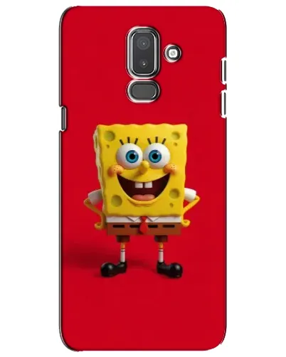 Чехол для Samsung Galaxy J8 2018 (J810) с картинкой «Спанч Боб на красном»