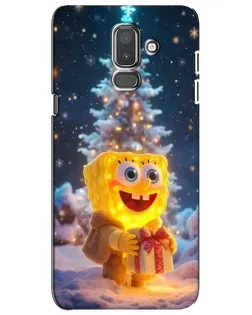 Чехол для Samsung Galaxy J8 2018 (J810) с картинкой «Рождественский Спанч Боб»