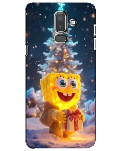 Чехол для Samsung Galaxy J8 2018 (J810) с картинкой «Рождественский Спанч Боб»