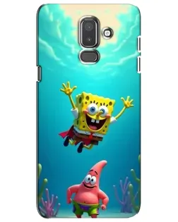 Чехол для Samsung Galaxy J8 2018 (J810) с картинкой «Спанч Боб под водой»