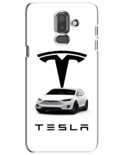 Чехол для Samsung Galaxy J8 2018 (J810) с картинкой «Tesla White Style»