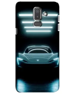 Чехол для Samsung Galaxy J8 2018 (J810) с картинкой «Tesla в неоне»