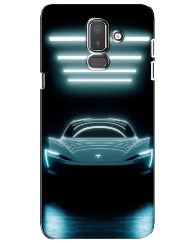 Чехол для Samsung Galaxy J8 2018 (J810) с картинкой «Tesla в неоне» Чехол для Samsung Galaxy J8 2018 (J810) с картинкой «Tesla в неоне»