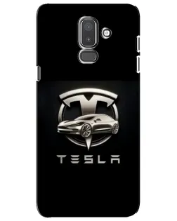 Чехол для Samsung Galaxy J8 2018 (J810) с картинкой «Tesla — серебристое авто»
