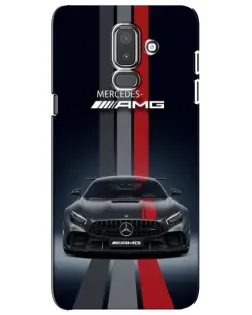 Чехол для Samsung Galaxy J8 2018 (J810) с картинкой «Mercedes — белый карбон»