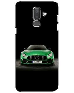 Чехол для Samsung Galaxy J8 2018 (J810) с картинкой «Mercedes — неоновый лого»