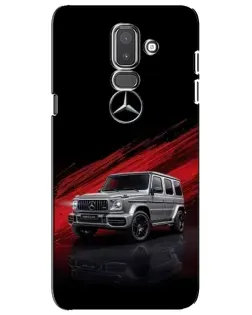 Чехол для Samsung Galaxy J8 2018 (J810) с картинкой «Mercedes G-Class красный»