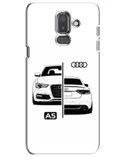 Чехол для Samsung Galaxy J8 2018 (J810) с картинкой «Audi — контрастный дизайн»