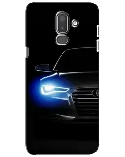 Чехол для Samsung Galaxy J8 2018 (J810) с картинкой «Неоновый взгляд Audi»