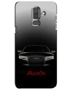 Чехол для Samsung Galaxy J8 2018 (J810) с картинкой «Audi — градиентный контур»