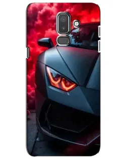 Чехол для Samsung Galaxy J8 2018 (J810) с картинкой «Lamborghini красное сияние»