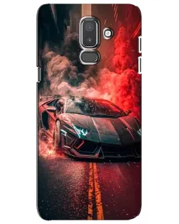 Чехол для Samsung Galaxy J8 2018 (J810) с картинкой «Lamborghini красный дым»