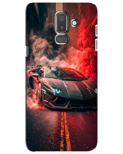 Чехол для Samsung Galaxy J8 2018 (J810) с картинкой «Lamborghini красный дым»
