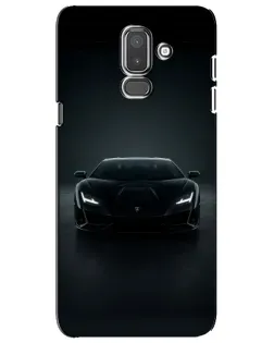 Чехол для Samsung Galaxy J8 2018 (J810) с картинкой «Черный Lamborghini Aventador»