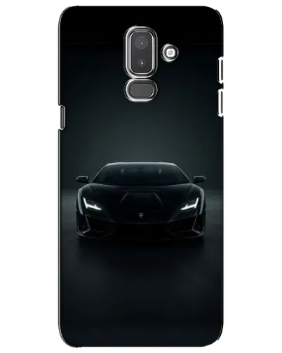 Чехол для Samsung Galaxy J8 2018 (J810) с картинкой «Черный Lamborghini Aventador»