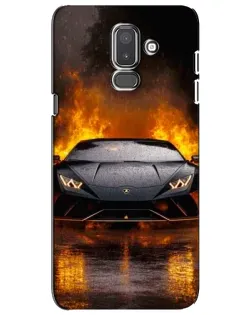 Чехол для Samsung Galaxy J8 2018 (J810) с картинкой «Lamborghini в огне»
