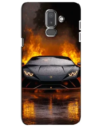 Чехол для Samsung Galaxy J8 2018 (J810) с картинкой «Lamborghini в огне»