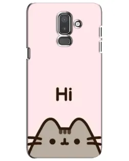 Чехол для Samsung Galaxy J8 2018 (J810) с картинкой «Пушин говорит Hi» Чехол для Samsung Galaxy J8 2018 (J810) с картинкой «Пушин говорит Hi»