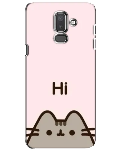 Чехол для Samsung Galaxy J8 2018 (J810) с картинкой «Пушин говорит Hi»