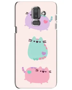 Чехол для Samsung Galaxy J8 2018 (J810) с картинкой «Pusheen трио» Чехол для Samsung Galaxy J8 2018 (J810) с картинкой «Pusheen трио»