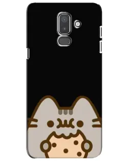 Чехол для Samsung Galaxy J8 2018 (J810) с картинкой «Пушин на черном»